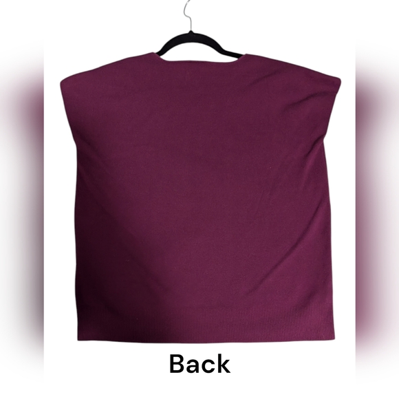 MADELEINE | Women's Short Sleeve Blouse Top | Wine | Size 6-8 Medium - German m - Picture 6 of 12